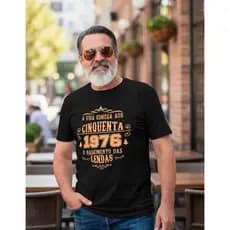 Camiseta Masculina A Vida Começa Aos 50 1976 Moda Estilo 100% Algodão Premium
