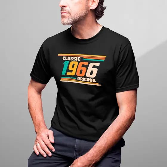 Camiseta Masculina 1966 Classic Original Vintage 60 Anos 100% Algodao Premium