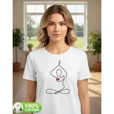 Camiseta Feminina Paz Yoga Coração 100% Algodão Premium Moda