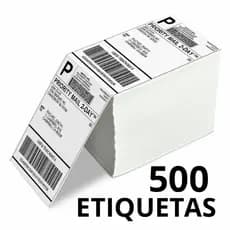 500 Etiquetas Resma Térmica Adesiva Serrilhada 10x15 Branca Envios 100x150 mm Zebra Elgin Tomate