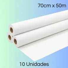 Kit 10 Lençol Hospitalar Papel 70cm x 50m Rolo Descartável Branco Maca Clínicas Estética Consultório