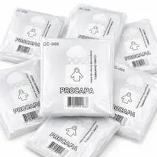Kit 3 Capas de Chuva Descartável Adulto Transparente  Plástico Impermeável Eventos Viagem Reforçada