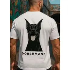 Camiseta t-shirt gráfica streetwear masculina 100% algodão tecido respirável cachorro divertido lançamento