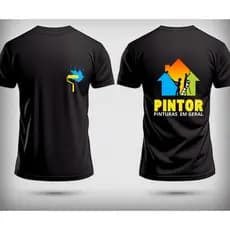 Uniforme de pintor camiseta 100% algodão gola redonda malha leve não esquenta confortavel não trasnpira
