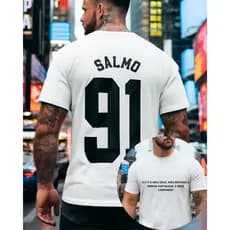 Camiseta masculina salmo 91cristã religiosa 100% algodão tecido respirável casual-envio imediato