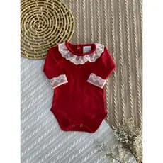 Body bebê feminino renda delicada - Mundo Colorido - manga longa algodão suedine macio – RN P M G