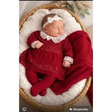Saída de Maternidade Bebê em Tricot Luxo 5 Pçs Premium Conjunto Completo Macio Antialérgico Presente