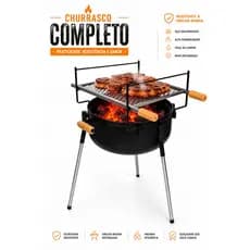 Churrasqueira Portátil Botijão Grelha Varanda Camping Pesca
