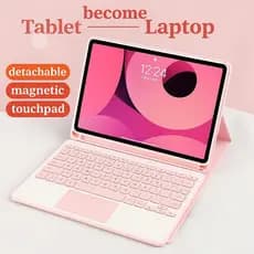 Samsung Apple Tablet capa de couro capa protetora adequada para teclado sem fio Bluetooth Touch capa de couro