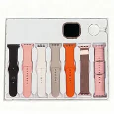 [Mulher Rosa] Relógio Inteligente S100 MINI 38MM ⌚ - Monitoramento de pressão arterial + frequência cardíaca, modo espor