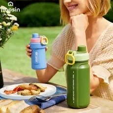 Haosin Garrafa 750ml com Tampa de Rosca Vedação Total Antivazamento, Grande Capacidade