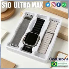 2026 S10 Ultra MAX Smartwatch Suporta Chamadas Bluetooth Monitoramento De Saúde Contagem De Exercícios Calculadora