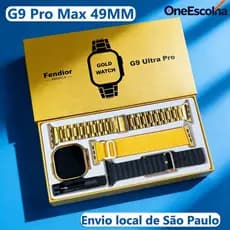 Novo G9 Ultra Pro Max 49MM Dourado relógio inteligente senhora impermeável sem fio carregamento BT chamada calculadora