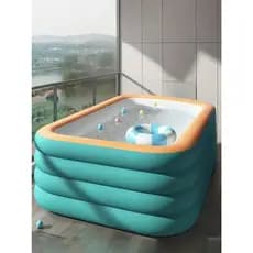Grande piscina inflável de 3 e 4 anéis - material de PVC durável, sem necessidade de energia, adequada para festas de ve