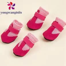 YONGWANG 4 Unidades/Conjunto Botas De Chuva Para Animais De Estimação , Sapatos Confortáveis E Respiráveis Cães Protetor
