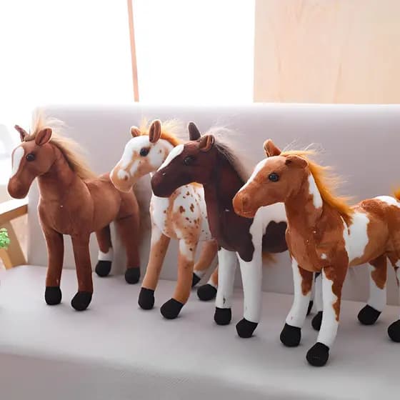 Realistic Horse Stuffed Toy , Simulação De Pelúcia De Cavalo Brinquedos , Engraçado PP Algodão Recheado Animal Soft Birt