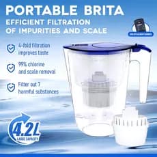 Filtro de Água 4,2L – Purificador Resistente e Prático para Uso Doméstico