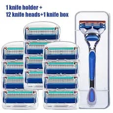 Navalha Unissex 8pcs/12pcs Fusion 5 Lâminas de barbear masculinas
