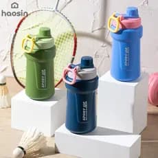 Garrafa de Água Infantil 550ml e 750ml, Garrafa Plástica com Tampa de Rosca para Crianças, Antivazamento
