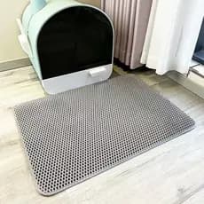 55*75cm Tapete Higiênico EVA Coletor de Areia Para Gato Lavável Dupla Camada Evite que a areia do gato espirre.