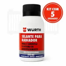 Selante Radiador Automotivo Wurth Kit 5 Unidades Veda e Lubrifica Arrefecimento
