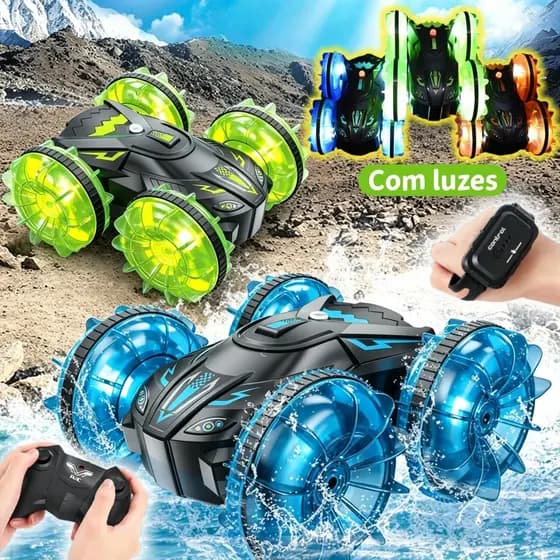 360° Gesto Deformação Twist Climbing Car Toy Carrinho 4wd Controle Remoto Carro Brinquedo Acrobático Anfíbio