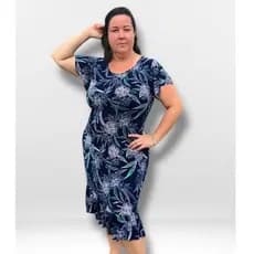 Vestidos Plus Size Liganete Soltinho Igreja Sair Confortável Casual Elegante
