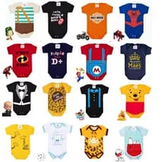 Body Infantil Personagens Super Heróis para Menino  Body Temático Mesversário para Bebê 100% Algodão