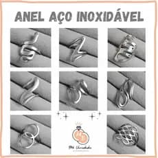 Anel Aço Inoxidável Feminino Hipoalergênico - Anel Cobra / Serpente / Anel formato geométrico