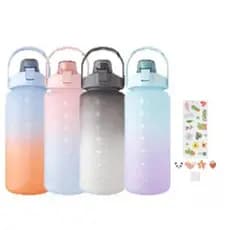 Garrafa De Agua Para Academia Treino De 2 Litros Com Adesivos