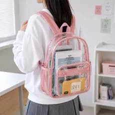 Mochila Transparente Resistente Adulto Infantil Feminina Masculina Enfermagem  Maquiador Natação Escola Presidio