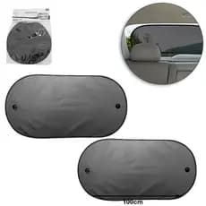 Protetor Solar Automotivo Para Vidros Parabrisa e Traseiro 100x49cm - Nylon Preto