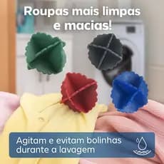 Bola Esfera para Lavar Roupa com 4 Peças 5,5cm