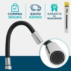Mangueira Engate Extensor para Torneira Flexível Hutz Black 27cm 1/2