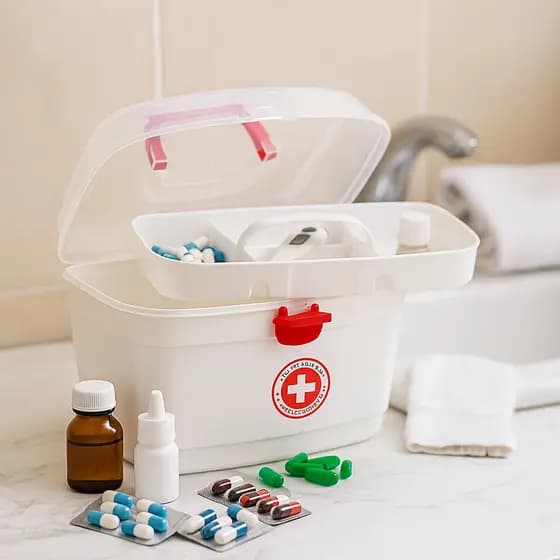 Maleta Frasqueira de Plástico Medicamentos 27x19x19cm