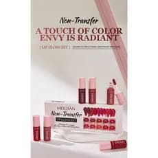 Kit Completo de Gloss/Batom Labial Meidián – 10 Cores Vibrantes e Efeito Não Transferível