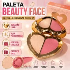 Almofada Talk Beauty Soulmates Paleta De Blush Em Formato De Coração de Duas Tonalidades