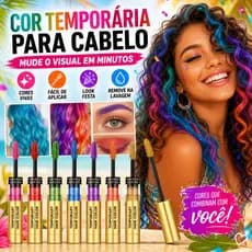 Mascara Colorida para Cabelos Formbo Hairdressing Wand Cobertura Temporária 6 Cores