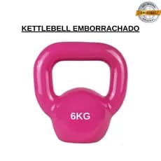 Kettlebell Rosa Emborrachado Agachamento Glúteos Musculação Crossfit Treino Em Casa Academia