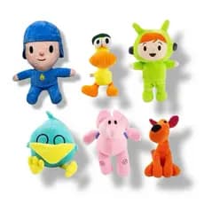 Turma do Pocoyo Pelúcia Infantil Fofa Desenho Bonecos Antialérgicos Nina Lola Elly Pato SUPER POCOYO Plush