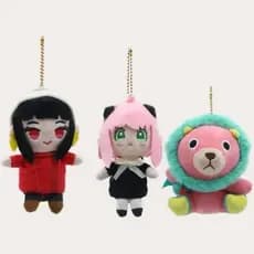 SPY x FAMILY Anya Forger Yor Chimeira Chaveiros de Pelucia Japonês Anime KWAI Colecionável Fecho de Aço Envio Rápido