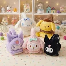 Protetor de Orelha Pelúcia Personagens Sanrio Fofo Kawaii Inverno Anime Japonese Peludinho Kuromi Cinnamoroll Melody