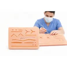 Simulador Pele Treinamento de Sutura Pratica para Estudante Medicina e Enfermagem Silicone