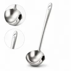 Concha Separadora de Gordura Aço Inox 304 Colher Tira Óleo para Sopa Caldos Molhos Dieta Saudável 30,5cm
