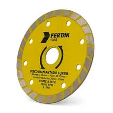 Disco Diamantado Turbo 110mm 4,3 Pol Extra Fino Corte Granito