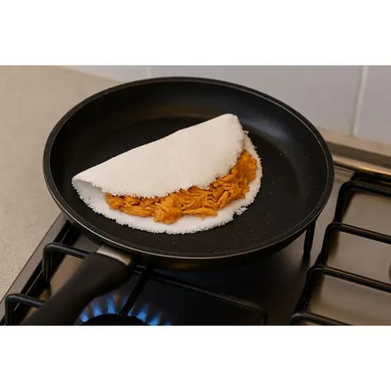 Frigideira Tapioqueira Crepioca Antiaderente Inducao 26cm Cozinha Preto