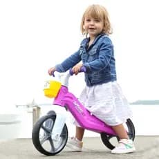 Bicicleta Infantil sem Pedal Rosa Azul Rua Equilíbrio Infantil Aventuras Estável e Seguro Amiguinhos