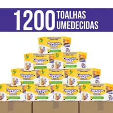 Kit Toalhas Umedecidas Chameguinho Baby Caixa Lenços Hipoalérgicos Higiene Uso Adulto Infantil Bebê