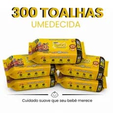 Kit 300 Toalha Umedecida Pippo Baby Proteção 100 Unidades Sem Álcool Hidratação Limpeza Suave Bebê