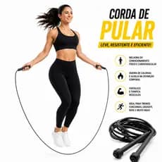Corda de pular ajustável  para treino funcional agilidade em casa academia e ao ar livre